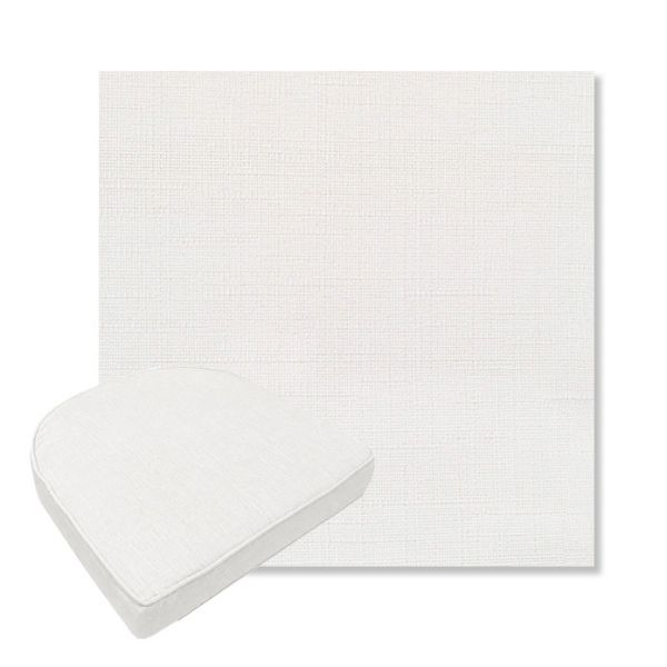Picture of Willa Snow | Boxed Contoured Outdoor Dining Chair Seat Cushions - Sunbrella© Fabric