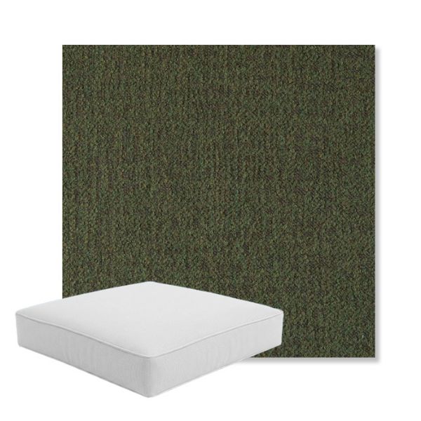 Picture of Abstraction Juniper | Boxed Square Outdoor Seat Cushion - Sunbrella© Fabric