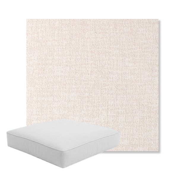 Picture of Abstraction Parchment | Boxed Square Outdoor Seat Cushion - Sunbrella© Fabric