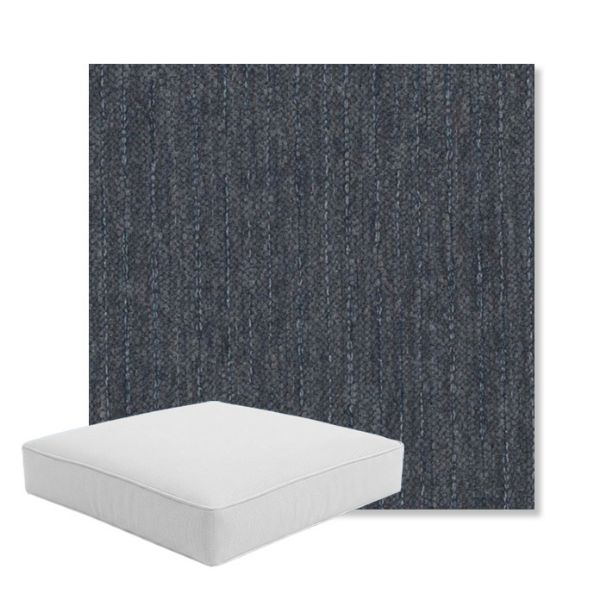 Picture of Abundant Denim | Boxed Square Outdoor Seat Cushion - Sunbrella© Fabric