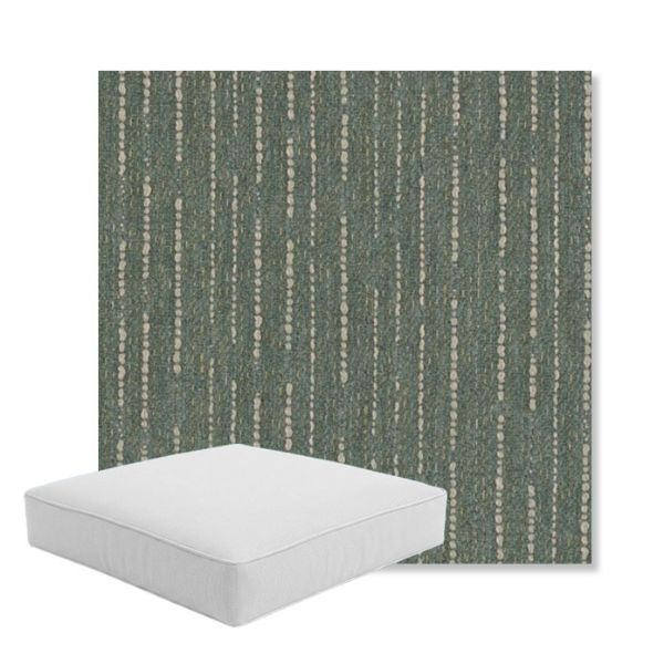 Picture of Abundant Seaglass | Boxed Square Outdoor Seat Cushion - Sunbrella© Fabric