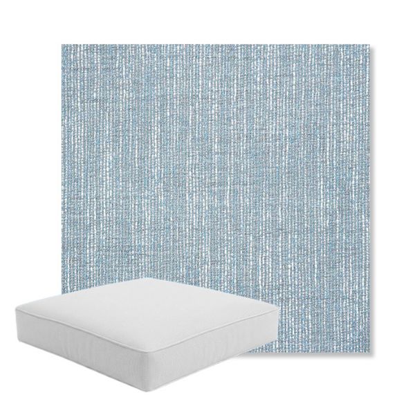 Picture of Adena Celeste | Boxed Square Outdoor Seat Cushion - Sunbrella© Fabric