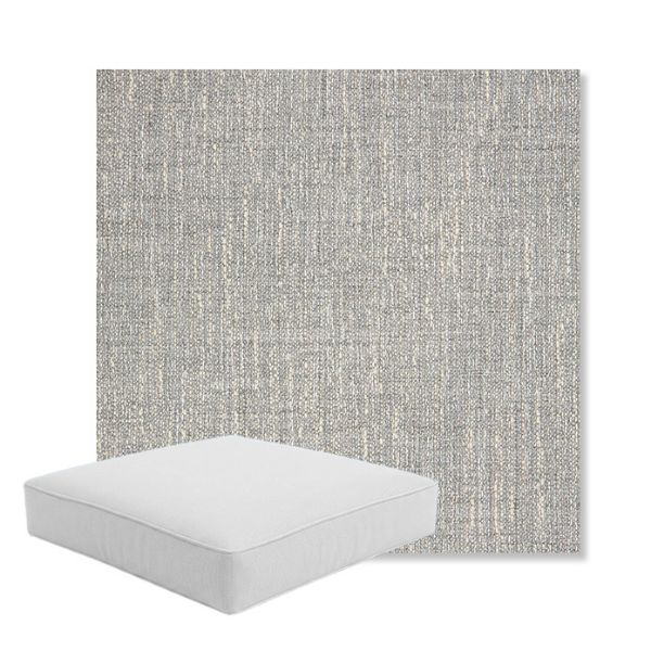 Picture of Adena Pebble | Boxed Square Outdoor Seat Cushion - Sunbrella© Fabric