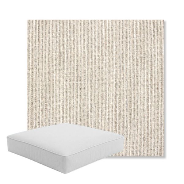 Picture of Adena Sand | Boxed Square Outdoor Seat Cushion - Sunbrella© Fabric