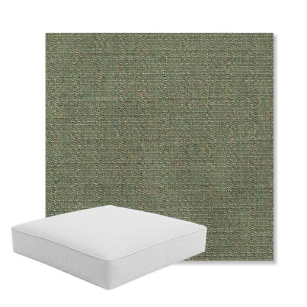 Picture of Ambrose Fern | Boxed Square Outdoor Seat Cushion - Sunbrella© Fabric
