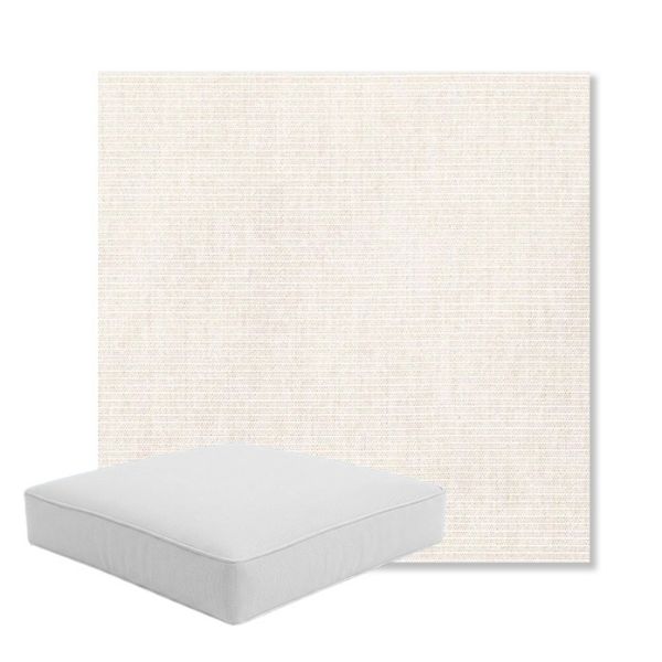Picture of Ambrose Linen | Boxed Square Outdoor Seat Cushion - Sunbrella© Fabric