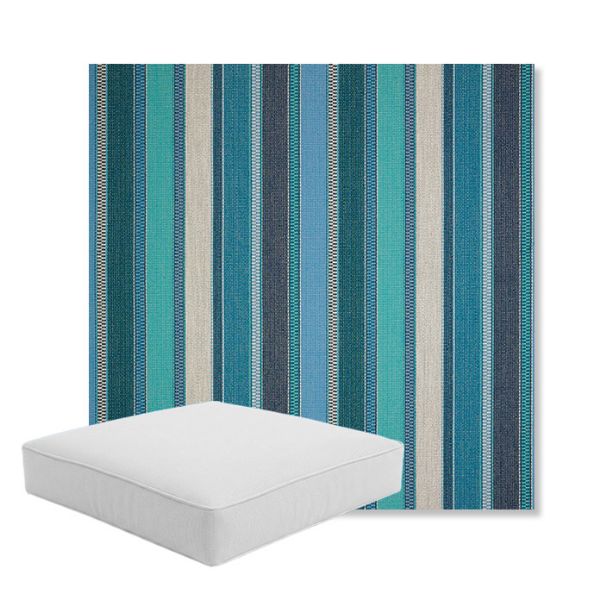 Picture of Ascend Oasis | Boxed Square Outdoor Seat Cushion - Sunbrella© Fabric