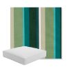 Picture of Beaming Lagoon | Boxed Square Outdoor Seat Cushion - Sunbrella© Fabric