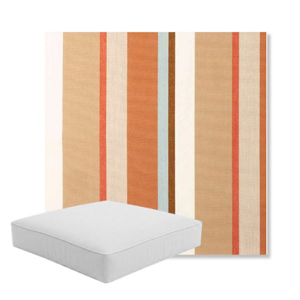 Picture of Beaming Mojave | Boxed Square Outdoor Seat Cushion - Sunbrella© Fabric