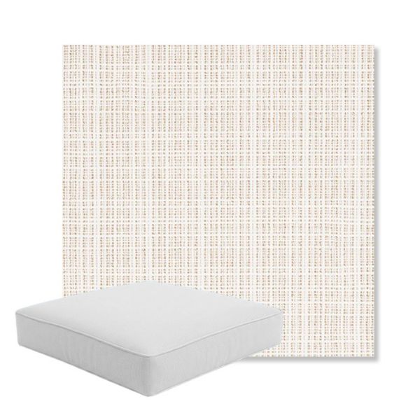 Picture of Benson Sand | Boxed Square Outdoor Seat Cushion - Sunbrella© Fabric