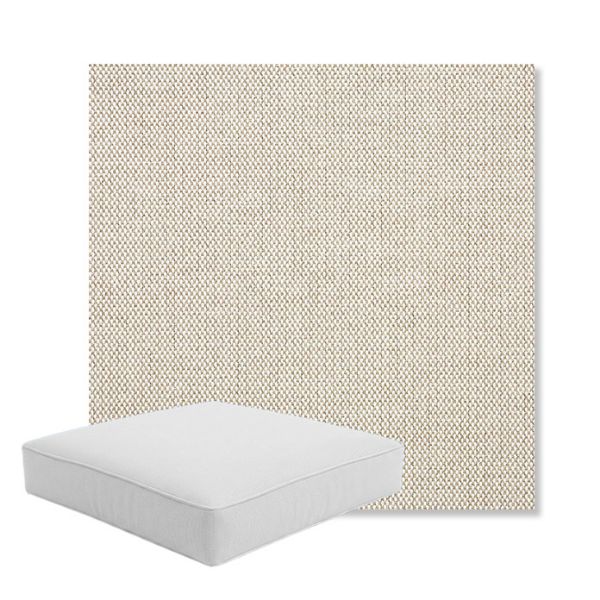 Picture of Blend Linen | Boxed Square Outdoor Seat Cushion - Sunbrella© Fabric