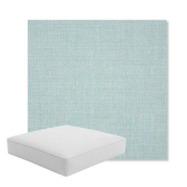 Picture of Bliss Dew | Boxed Square Outdoor Seat Cushion - Sunbrella© Fabric