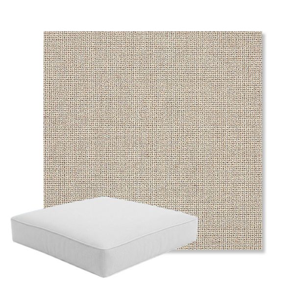 Picture of Bliss Sand | Boxed Square Outdoor Seat Cushion - Sunbrella© Fabric