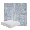 Picture of Boro Indigo | Boxed Square Outdoor Seat Cushion - Sunbrella© Fabric