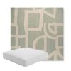 Picture of Brushstroke Duckegg | Boxed Square Outdoor Seat Cushion - Sunbrella© Fabric