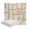 Picture of Brushstroke Stucco | Boxed Square Outdoor Seat Cushion - Sunbrella© Fabric