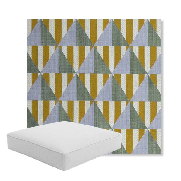 Picture of Buoy Key West | Boxed Square Outdoor Seat Cushion - Sunbrella© Fabric