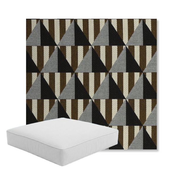 Picture of Buoy Pebble Beach | Boxed Square Outdoor Seat Cushion - Sunbrella© Fabric
