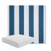 Picture of Cabana Regatta | Boxed Square Outdoor Seat Cushion - Sunbrella© Fabric