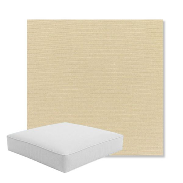 Picture of Canvas Antique Beige | Boxed Square Outdoor Seat Cushion - Sunbrella© Fabric