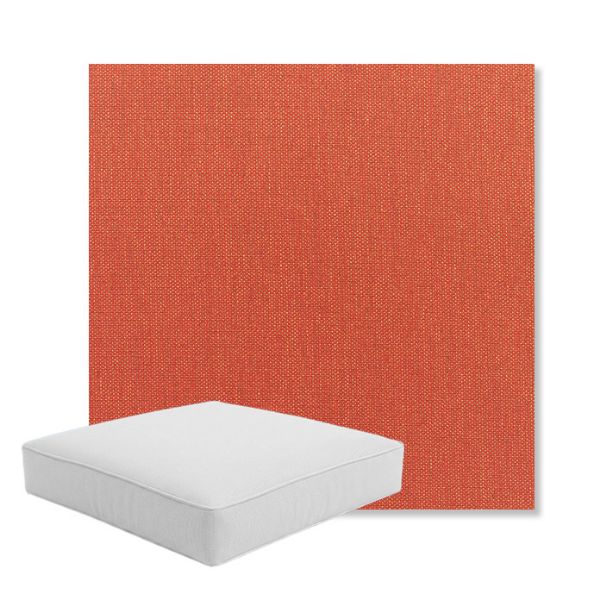 Picture of Canvas Brick | Boxed Square Outdoor Seat Cushion - Sunbrella© Fabric