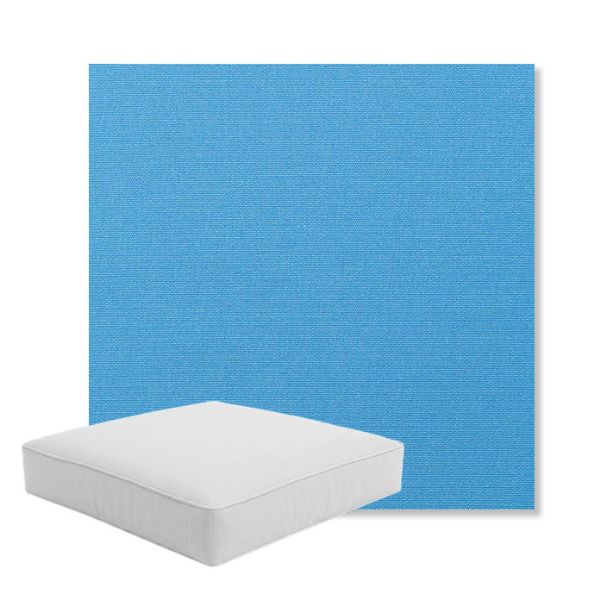 Picture of Canvas Capri | Boxed Square Outdoor Seat Cushion - Sunbrella© Fabric