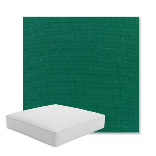 Picture of Canvas Forest Green | Boxed Square Outdoor Seat Cushion - Sunbrella© Fabric