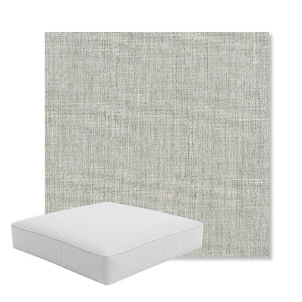 Picture of Canvas Granite | Boxed Square Outdoor Seat Cushion - Sunbrella© Fabric