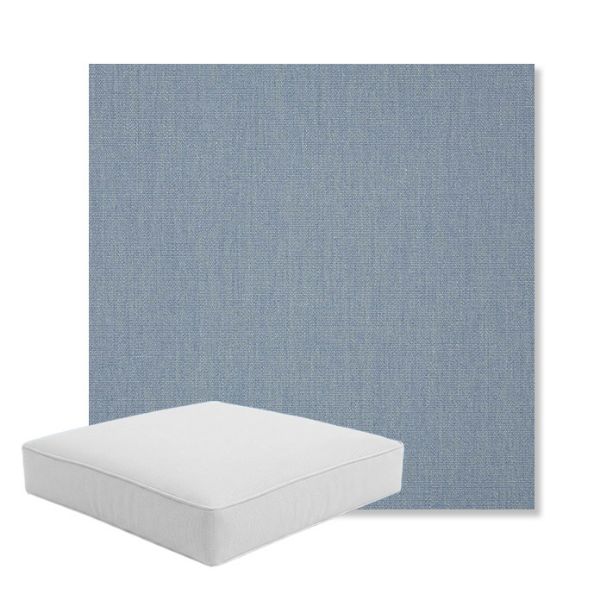 Picture of Canvas Haze | Boxed Square Outdoor Seat Cushion - Sunbrella© Fabric