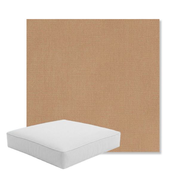 Picture of Canvas Raffia | Boxed Square Outdoor Seat Cushion - Sunbrella© Fabric