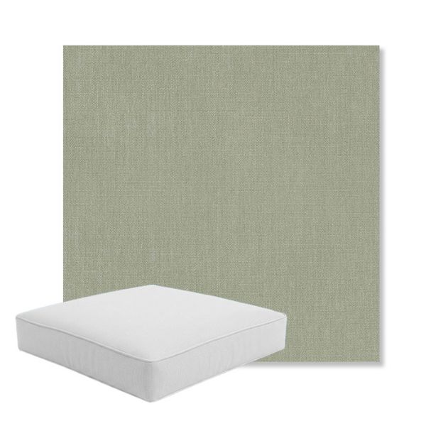 Picture of Canvas Seasalt | Boxed Square Outdoor Seat Cushion - Sunbrella© Fabric