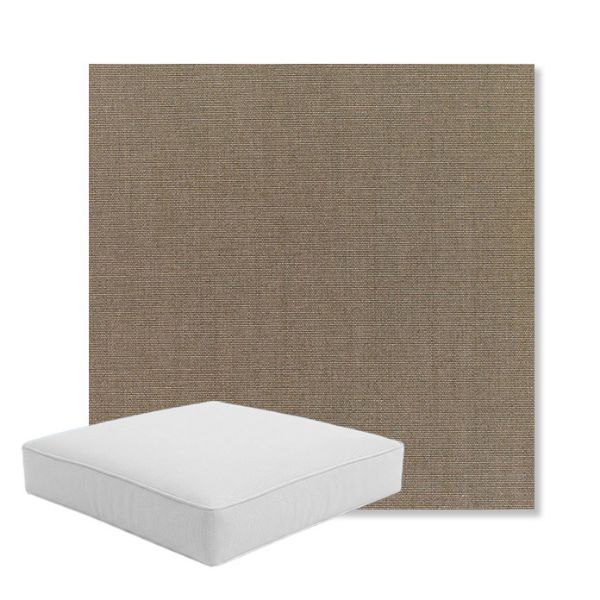 Picture of Canvas Taupe | Boxed Square Outdoor Seat Cushion - Sunbrella© Fabric