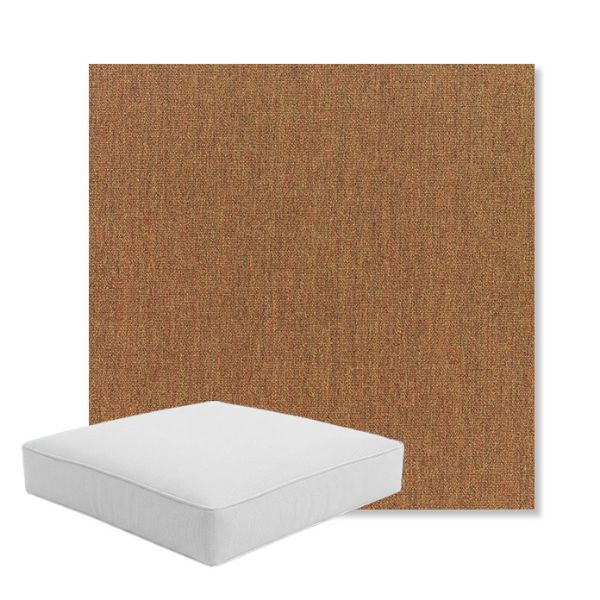 Picture of Canvas Teak | Boxed Square Outdoor Seat Cushion - Sunbrella© Fabric