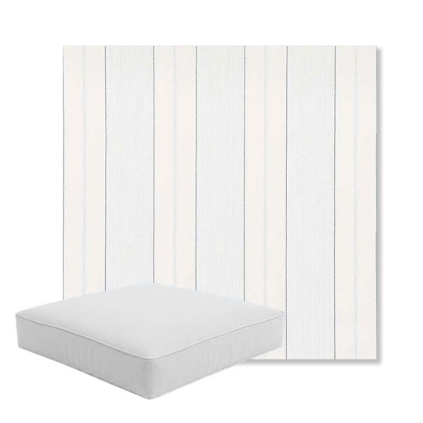 Picture of Carlo Coastal | Boxed Square Outdoor Seat Cushion - Sunbrella© Fabric