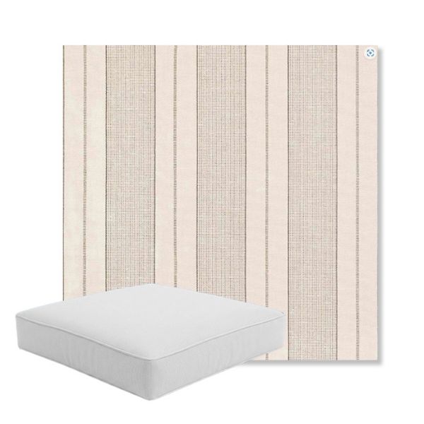 Picture of Carlo Graphite | Boxed Square Outdoor Seat Cushion - Sunbrella© Fabric
