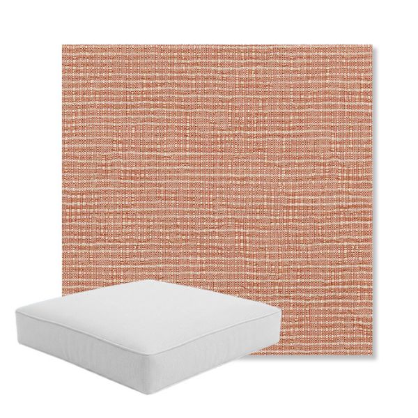 Picture of Cassava Coral | Boxed Square Outdoor Seat Cushion - Sunbrella© Fabric