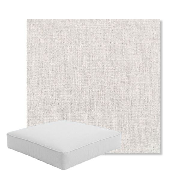 Picture of Cassava White | Boxed Square Outdoor Seat Cushion - Sunbrella© Fabric