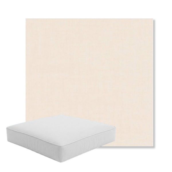 Picture of Cast Bisque | Boxed Square Outdoor Seat Cushion - Sunbrella© Fabric