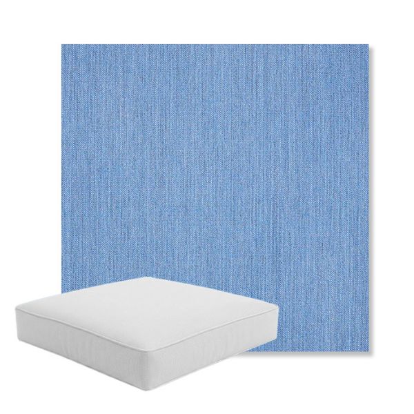 Picture of Cast Ocean | Boxed Square Outdoor Seat Cushion - Sunbrella© Fabric
