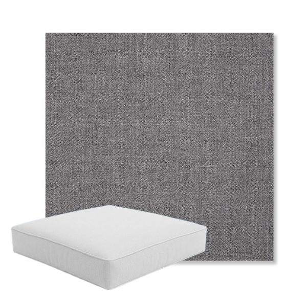 Picture of Cast Slate | Boxed Square Outdoor Seat Cushion - Sunbrella© Fabric