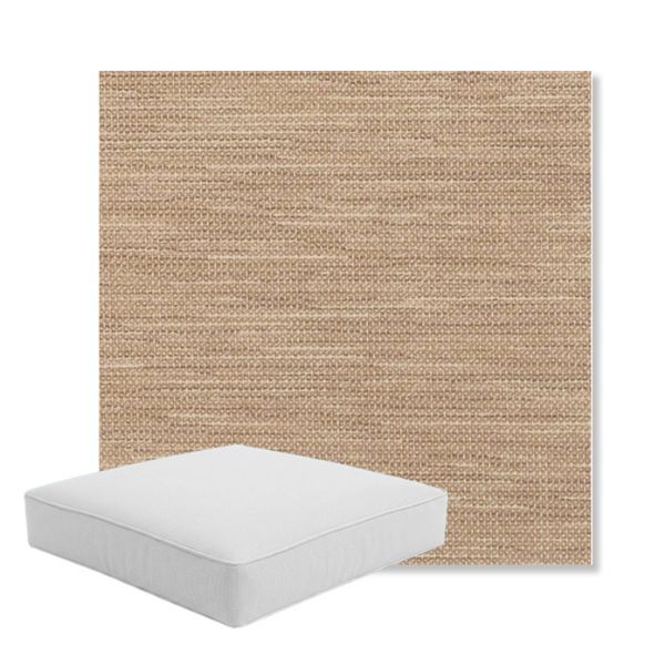Picture of Charmer Limestone | Boxed Square Outdoor Seat Cushion - Sunbrella© Fabric
