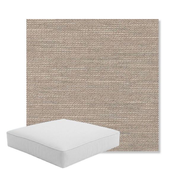Picture of Charmer Pebble | Boxed Square Outdoor Seat Cushion - Sunbrella© Fabric