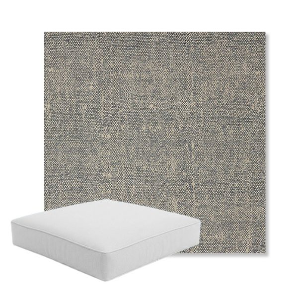 Picture of Chartres Graphite | Boxed Square Outdoor Seat Cushion - Sunbrella© Fabric
