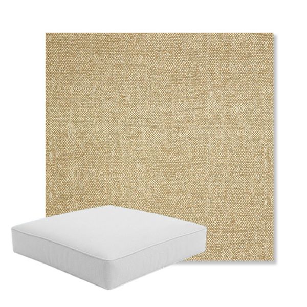 Picture of Chartres Hemp | Boxed Square Outdoor Seat Cushion - Sunbrella© Fabric