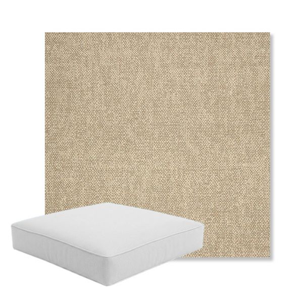 Picture of Chartres Malt | Boxed Square Outdoor Seat Cushion - Sunbrella© Fabric