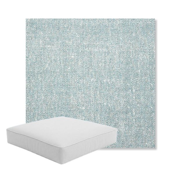 Picture of Chartres Opal | Boxed Square Outdoor Seat Cushion - Sunbrella© Fabric