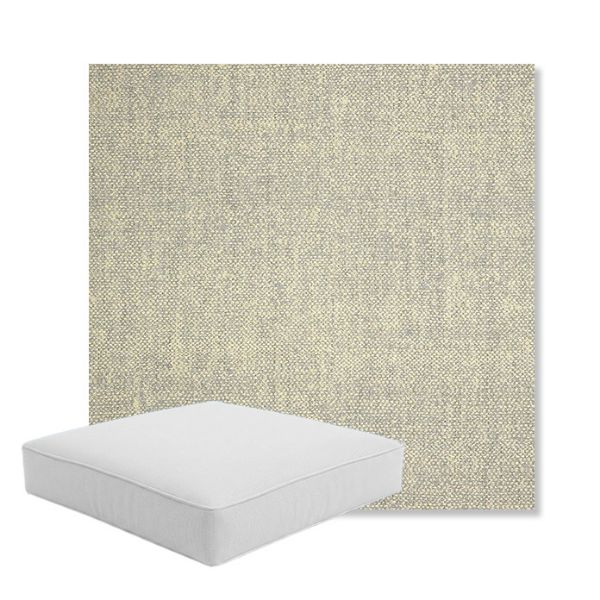 Picture of Chartres Pebble | Boxed Square Outdoor Seat Cushion - Sunbrella© Fabric