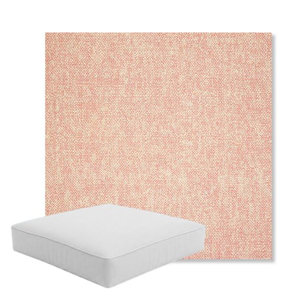 Picture of Chartres Rose | Boxed Square Outdoor Seat Cushion - Sunbrella© Fabric