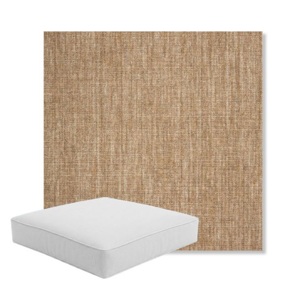 Picture of Crush Camel | Boxed Square Outdoor Seat Cushion - Sunbrella© Fabric