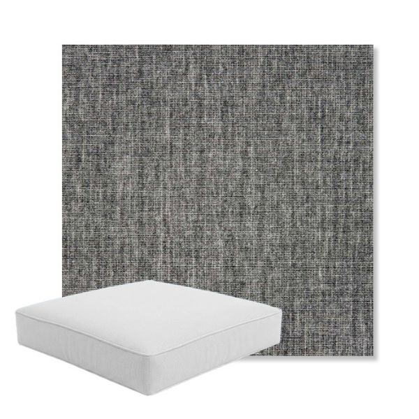 Picture of Crush Pewter | Boxed Square Outdoor Seat Cushion - Sunbrella© Fabric